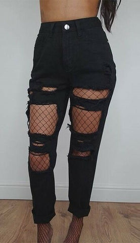 Fully Fashioned Fence Net Pantyhose (One Size)