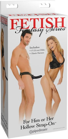 For Him Or Her Hollow Strap-On (Black)