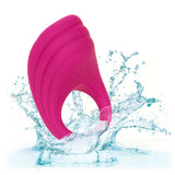 Silicone Remote Pleasure Ring Cock Ring Vibrator Sex Toy Adult Orgasm (Pink)